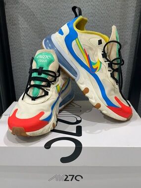Nike Multicolor Cream White Air Max 270 React Sneakers